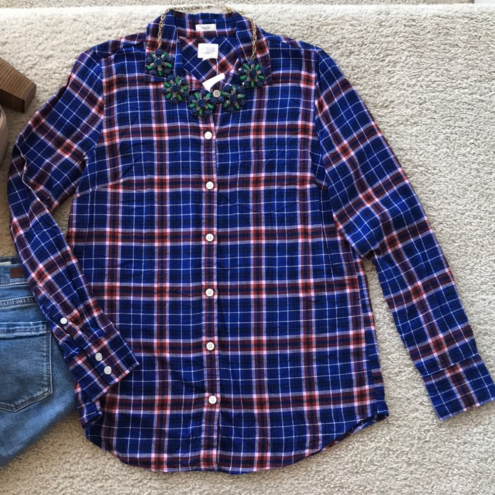 J. Crew Boy Fit Flannel Shirt - Picture 2 of 5